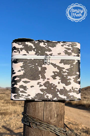 Cow Hide Makeup Box