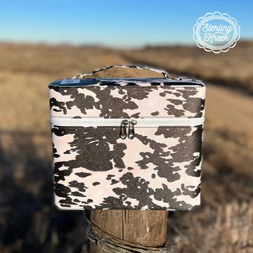 Cow Hide Makeup Box