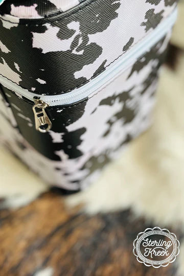 Cow Hide Makeup Box