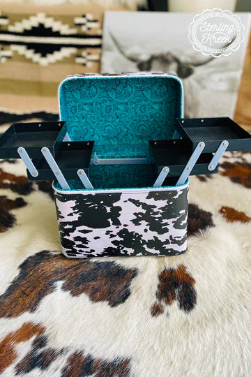 Cow Hide Makeup Box