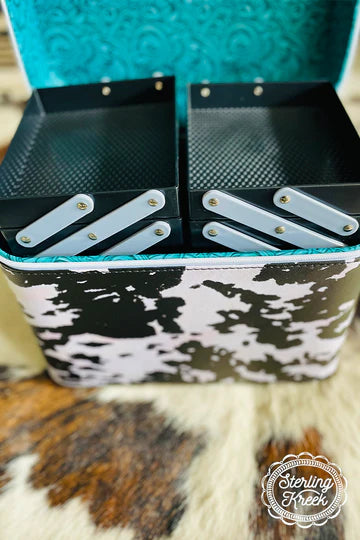 Cow Hide Makeup Box