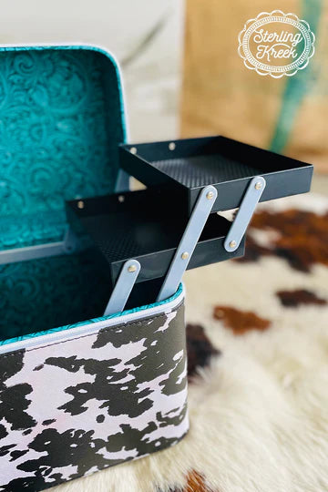 Cow Hide Makeup Box